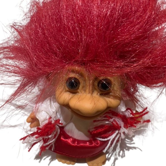 VTG Russ 5” Cheerleader & Football Player Trolls Red Hair Dolls Toys Sports Tall - Picture 8 of 11